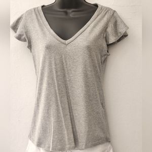 WHBM ruffle sleeve tee NWOT